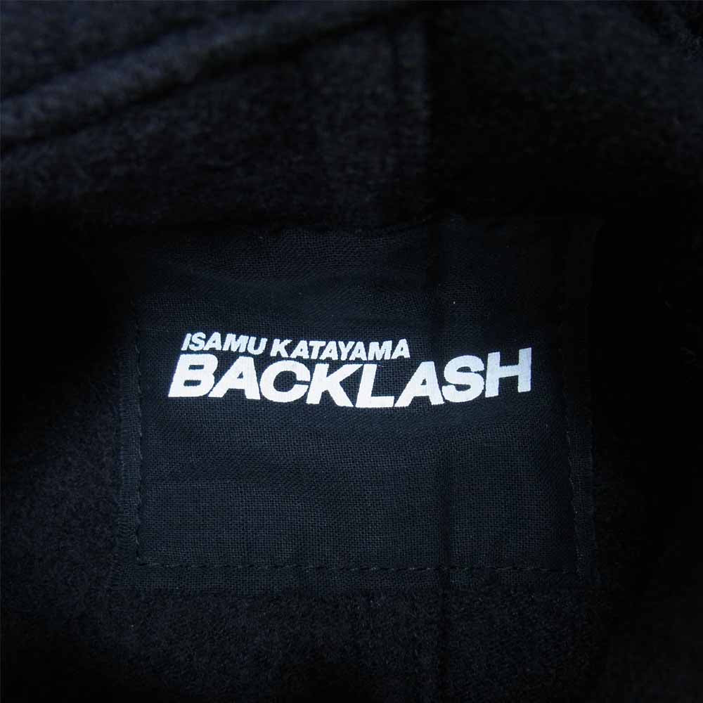 ISAMUKATAYAMA BACKLASH イサムカタヤマバックラッシュ 1960-01 ブロックチェック ストレッチウール シャツ ブラック系 S【新古品】【未使用】【中古】