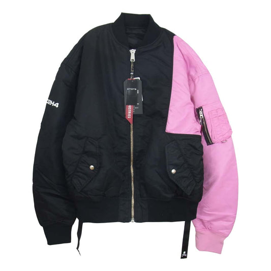 mastermind JAPAN マスターマインドジャパン C2H4 X MASTERMIND WORLD BOMBER JACKETRED PINK ボンバー ジャケット ブラック系 S【新古品】【未使用】【中古】