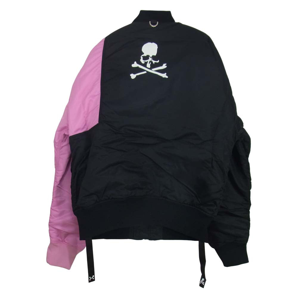 mastermind JAPAN マスターマインドジャパン C2H4 X MASTERMIND WORLD BOMBER JACKETRED PINK ボンバー ジャケット ブラック系 S【新古品】【未使用】【中古】