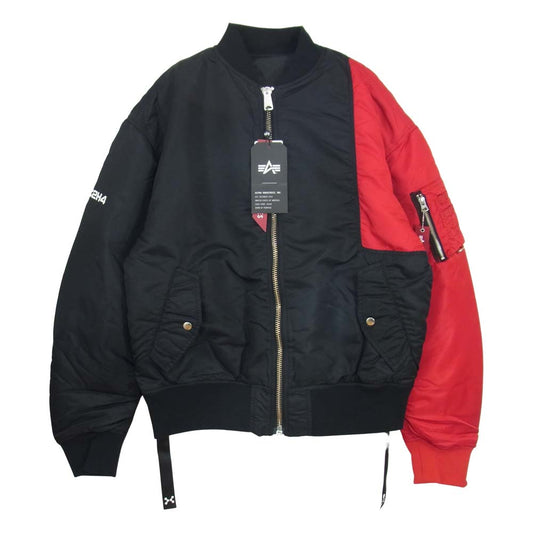 mastermind JAPAN マスターマインドジャパン C2H4 X MASTERMIND WORLD BOMBER JACKETRED ボンバー ジャケット ブラック系 S【新古品】【未使用】【中古】