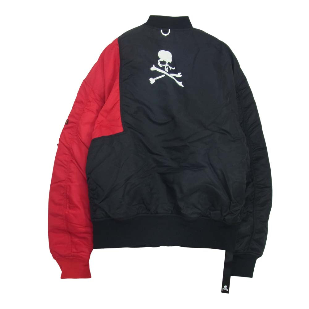mastermind JAPAN マスターマインドジャパン C2H4 X MASTERMIND WORLD BOMBER JACKETRED ボンバー ジャケット ブラック系 S【新古品】【未使用】【中古】