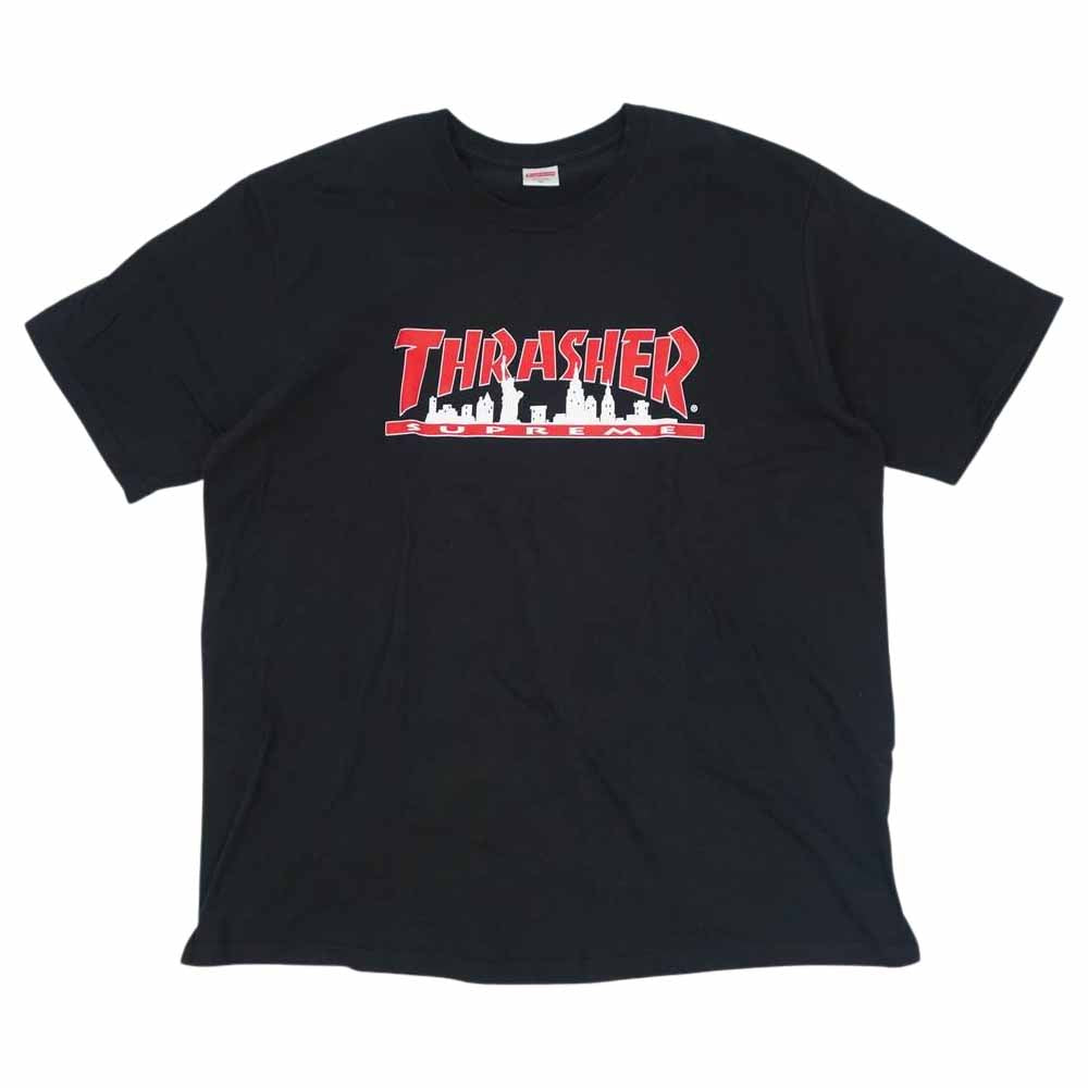 Supreme シュプリーム 21AW Thrasher Skyline Tee スラッシャー スカイライン Tシャツ ブラック系 XL【中古】