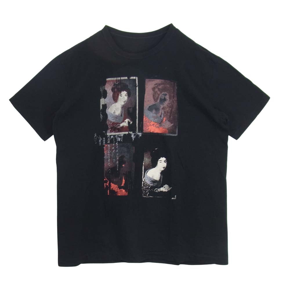 Yohji Yamamoto ヨウジヤマモト 21SS S’YTE × 久米繊維 Quadrophenia Bijin T-shirt 舞子プリント Tシャツ ブラック系 サイズ表記無【中古】