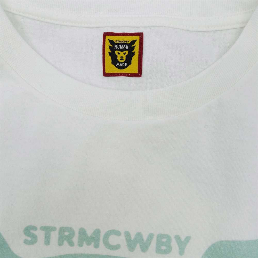HUMAN MADE ヒューマンメイド 22SS HM FACE LOGO L/S T-SHIRT 長袖 Tシャツ ホワイト系 XXL【中古】