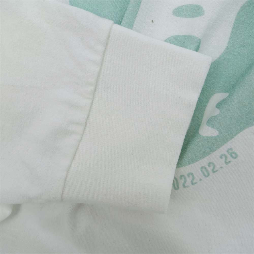 HUMAN MADE ヒューマンメイド 22SS HM FACE LOGO L/S T-SHIRT 長袖 Tシャツ ホワイト系 XXL【中古】
