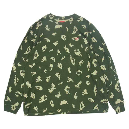 Supreme シュプリーム 21AW Small Box L/S Tee Olive Camo スモール ボックス Tシャツ オリーブ カモ 長袖 Tシャツ モスグリーン系 XL【中古】