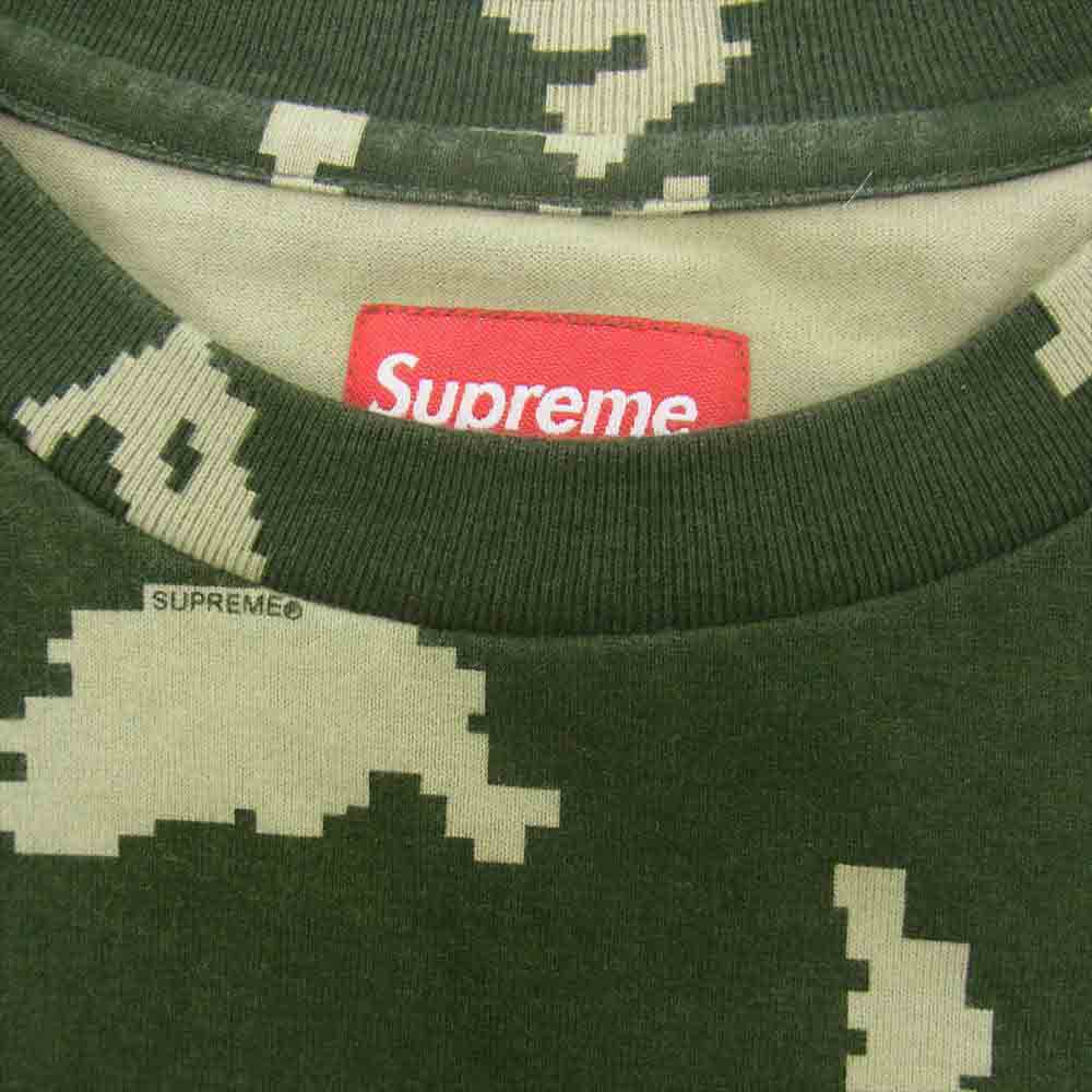 Supreme シュプリーム 21AW Small Box L/S Tee Olive Camo スモール ボックス Tシャツ オリーブ カモ 長袖 Tシャツ モスグリーン系 XL【中古】