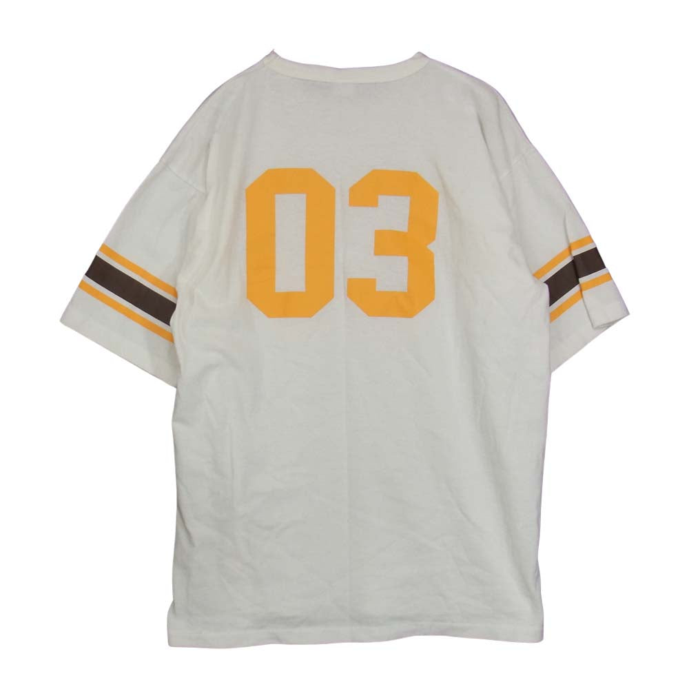 STANDARD CALIFORNIA スタンダードカリフォルニア × Champion チャンピオン フットボール Tシャツ ホワイト系 XL【中古】