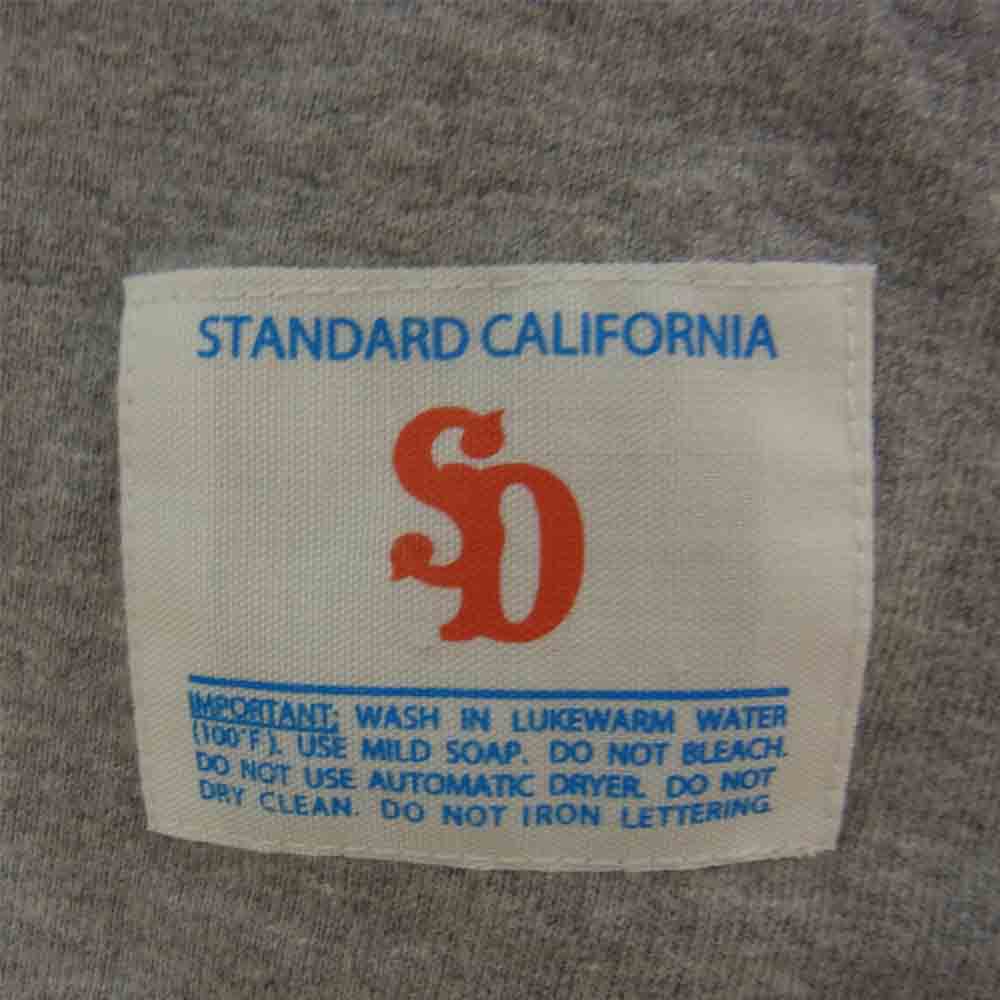 STANDARD CALIFORNIA スタンダードカリフォルニア SD HEAVYWEIGHT LOGO BASEBALL T ベースボール ラグラン Tシャツ カットソー グレー系 L【美品】【中古】