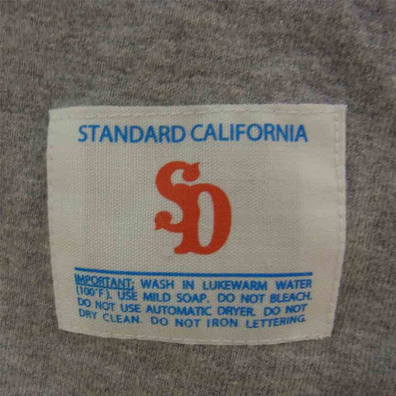 STANDARD CALIFORNIA スタンダードカリフォルニア SD HEAVYWEIGHT LOGO BASEBALL T ベースボール ラグラン Tシャツ カットソー グレー系 L【美品】【中古】