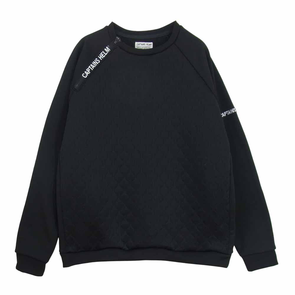 キャプテンズヘルム QUILTED TEC SWEAT キルティング テック スウェット ブラック系 L【中古】