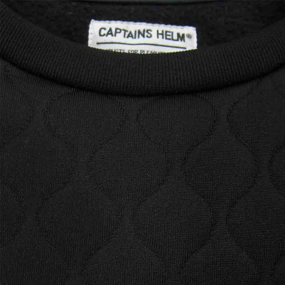 キャプテンズヘルム QUILTED TEC SWEAT キルティング テック スウェット ブラック系 L【中古】