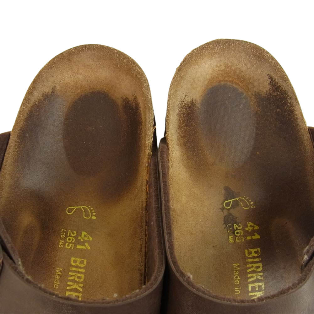 BIRKENSTOCK ビルケンシュトック × HTC RAMSES FLOWER ラムゼス フラワー スタッズ サンダル ダークブラウン系 41【中古】