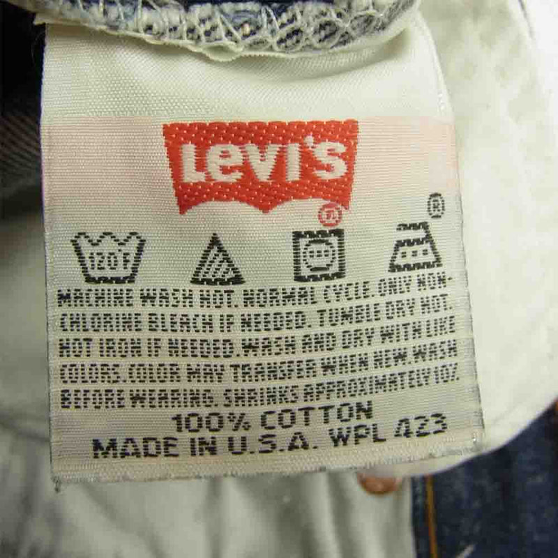 Levi's リーバイス 90s フラッシャー付 ボタン裏刻印653 501XX デニム パンツ インディゴブルー系 33【中古】
