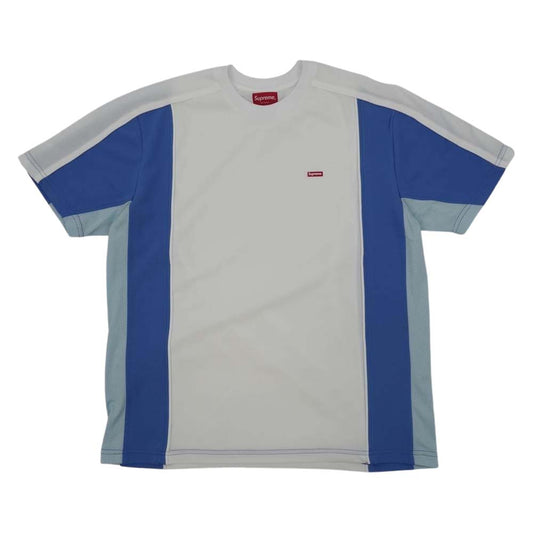 Supreme シュプリーム 22SS Mesh Panel S/S Top メッシュ 半袖 Tシャツ ホワイト系 ライトブルー系 S【新古品】【未使用】【中古】