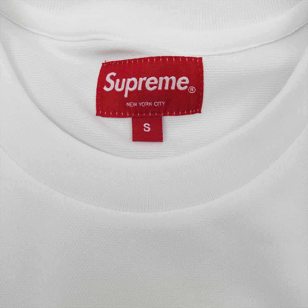 Supreme シュプリーム 22SS Mesh Panel S/S Top メッシュ 半袖 Tシャツ ホワイト系 ライトブルー系 S【新古品】【未使用】【中古】