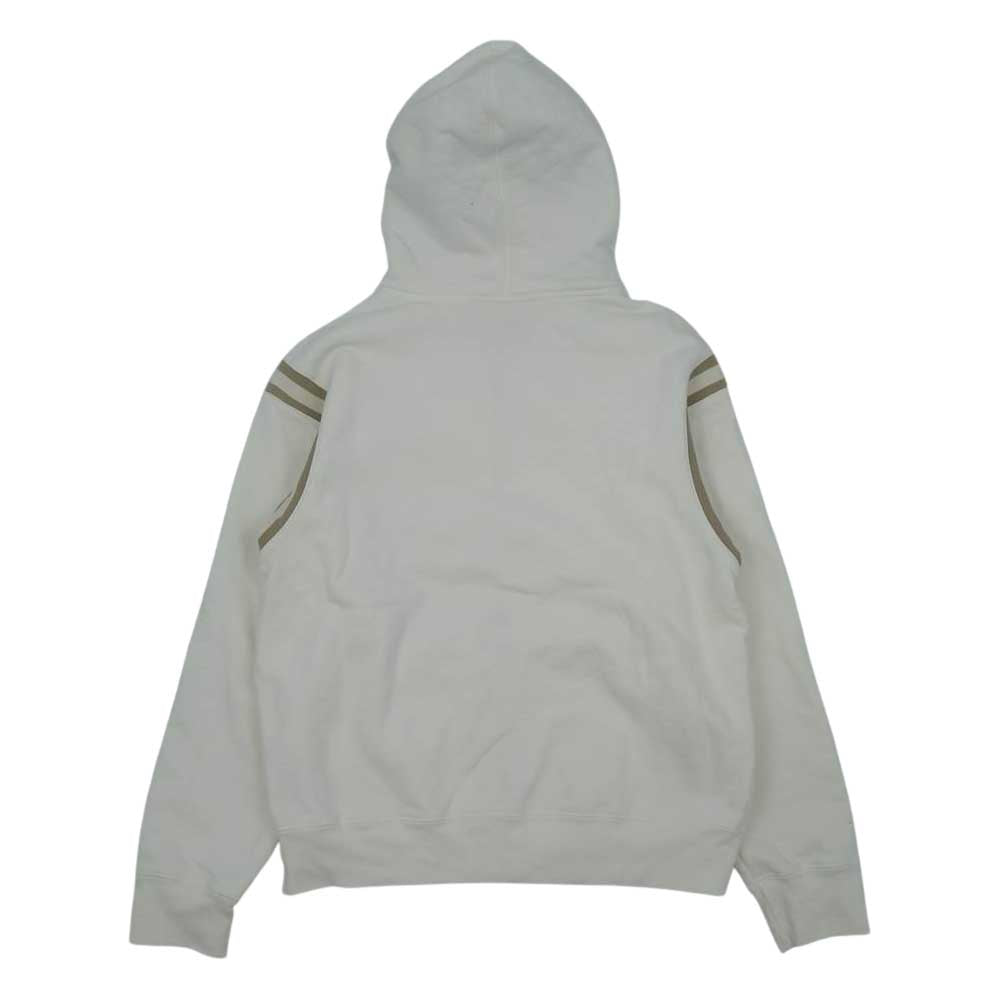 Supreme シュプリーム 18SS Jet Sleeve Zip Up Hooded Sweatshirt ジェット スリーブ アーチロゴ ジップ アップ フーデッド スウェット パーカー ホワイト系 S【中古】