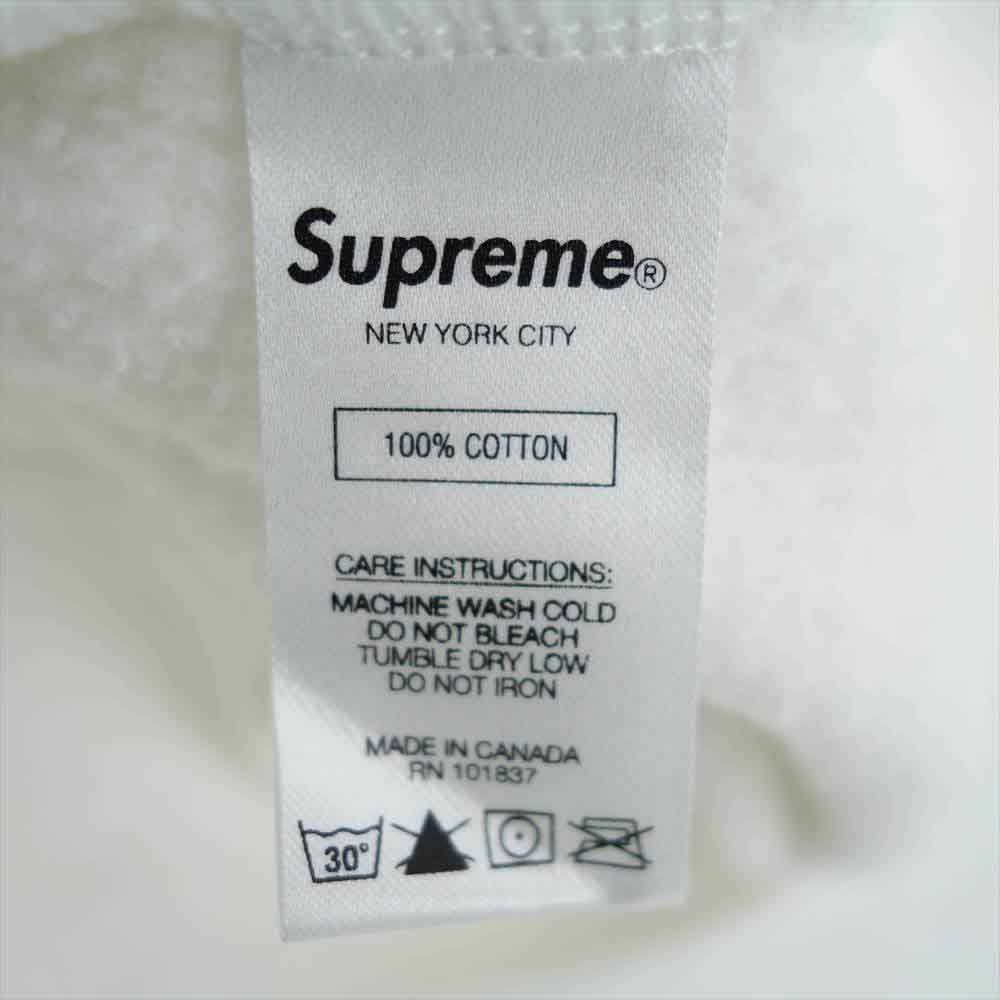 Supreme シュプリーム 18SS Jet Sleeve Zip Up Hooded Sweatshirt ジェット スリーブ アーチロゴ ジップ アップ フーデッド スウェット パーカー ホワイト系 S【中古】