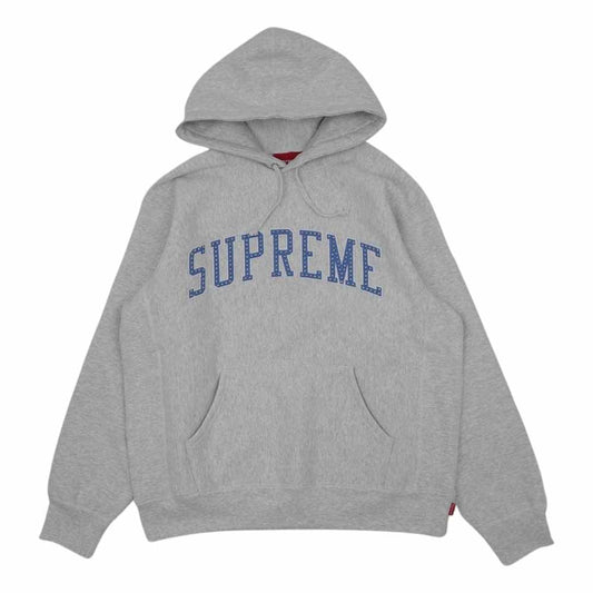 Supreme シュプリーム 22SS Stars Arc Hooded Sweatshirt スターズ アーチ ロゴ フーデッド スウェット シャツ プルオーバー パーカー グレー系 S【新古品】【未使用】【中古】