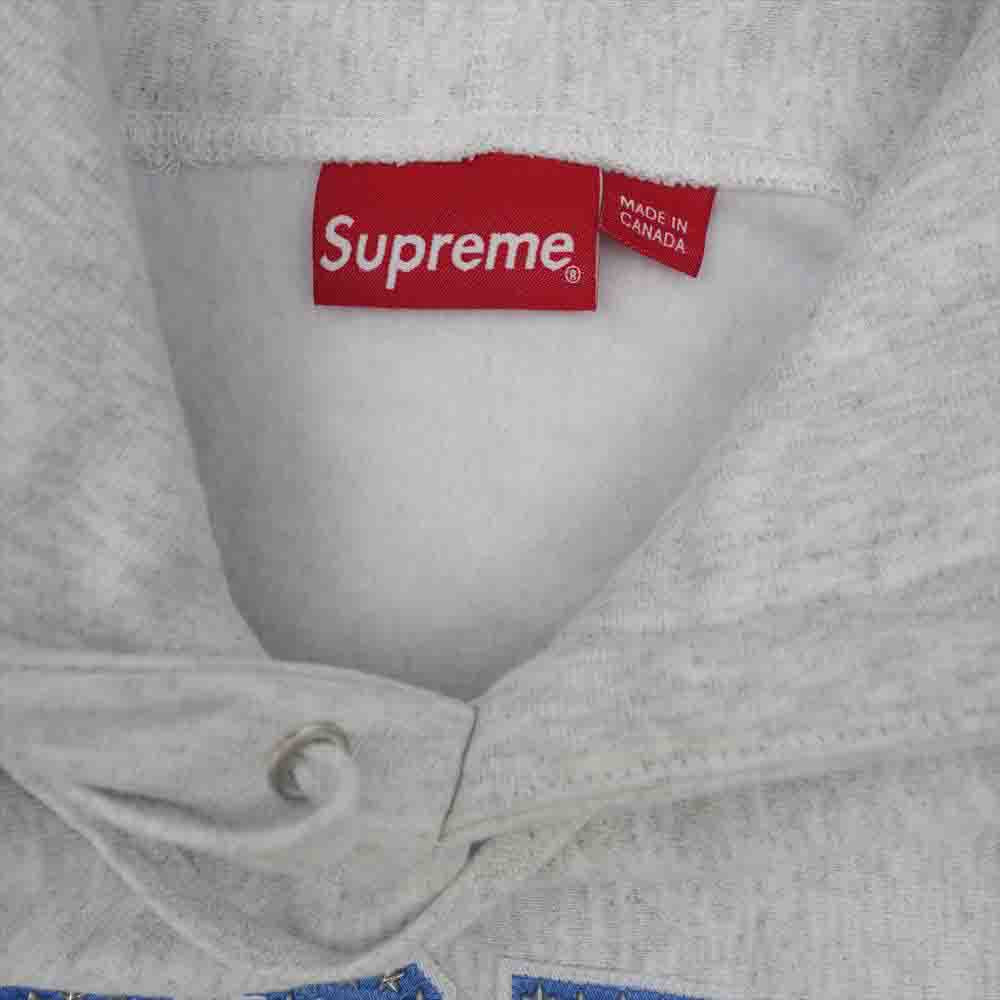 Supreme シュプリーム 22SS Stars Arc Hooded Sweatshirt スターズ アーチ ロゴ フーデッド スウェット シャツ プルオーバー パーカー グレー系 S【新古品】【未使用】【中古】