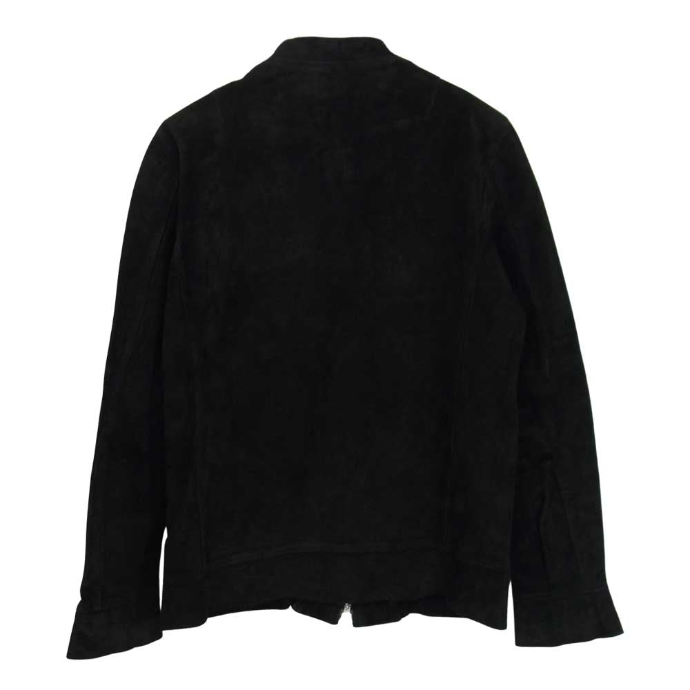 ISAMUKATAYAMA BACKLASH イサムカタヤマバックラッシュ 19SS 1775-04 Wet White Calf JPN ジャパンカーフ 白鞣し 製品染め スエード レザー ジャケット ブラック系 S【中古】