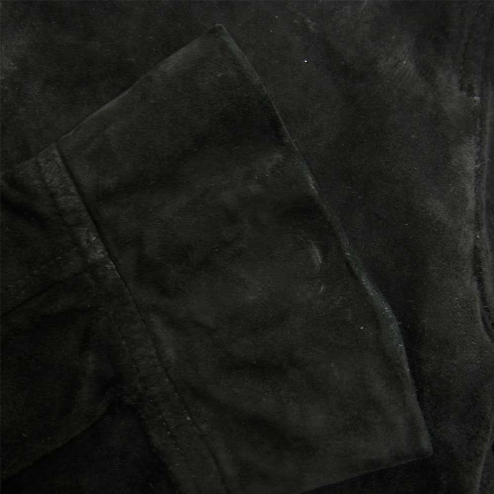 ISAMUKATAYAMA BACKLASH イサムカタヤマバックラッシュ 19SS 1775-04 Wet White Calf JPN ジャパンカーフ 白鞣し 製品染め スエード レザー ジャケット ブラック系 S【中古】