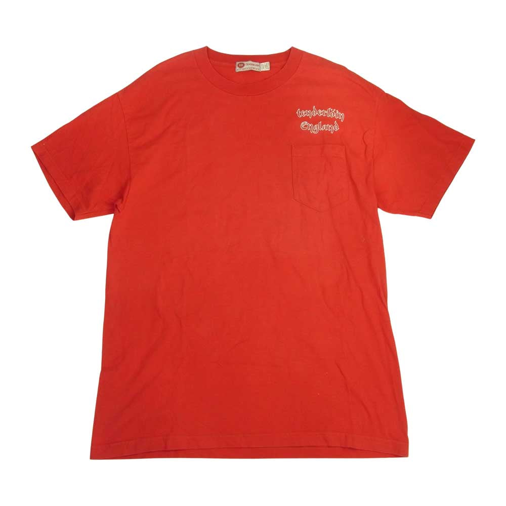TENDERLOIN テンダーロイン イングランド製 ポケット ロゴプリント Tシャツ レッド系【中古】