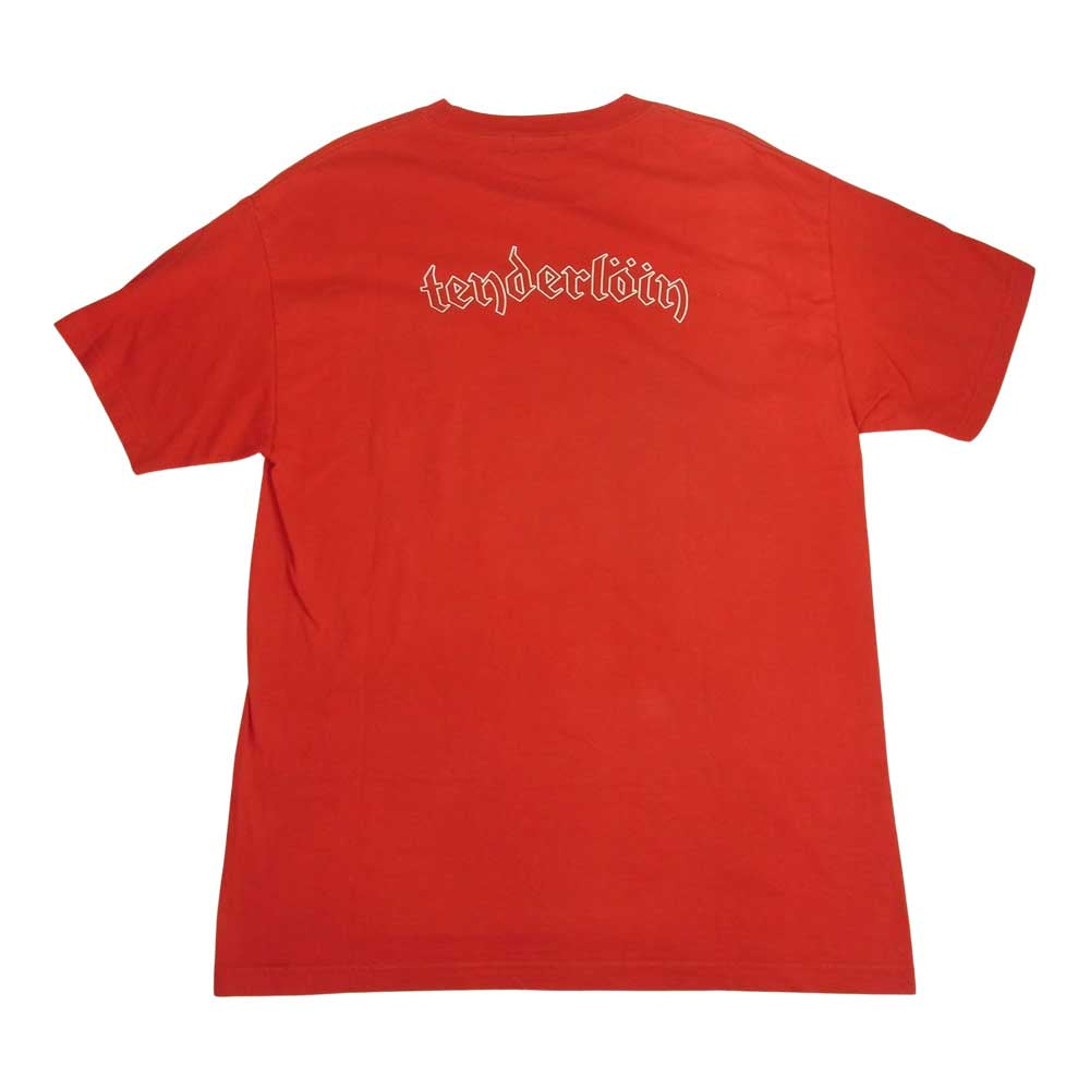 TENDERLOIN テンダーロイン イングランド製 ポケット ロゴプリント Tシャツ レッド系【中古】