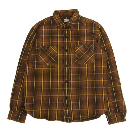 TENDERLOIN テンダーロイン T-HEAVY FLANNEL SHT ヘビー フランネル シャツ ブラウン系 M【中古】