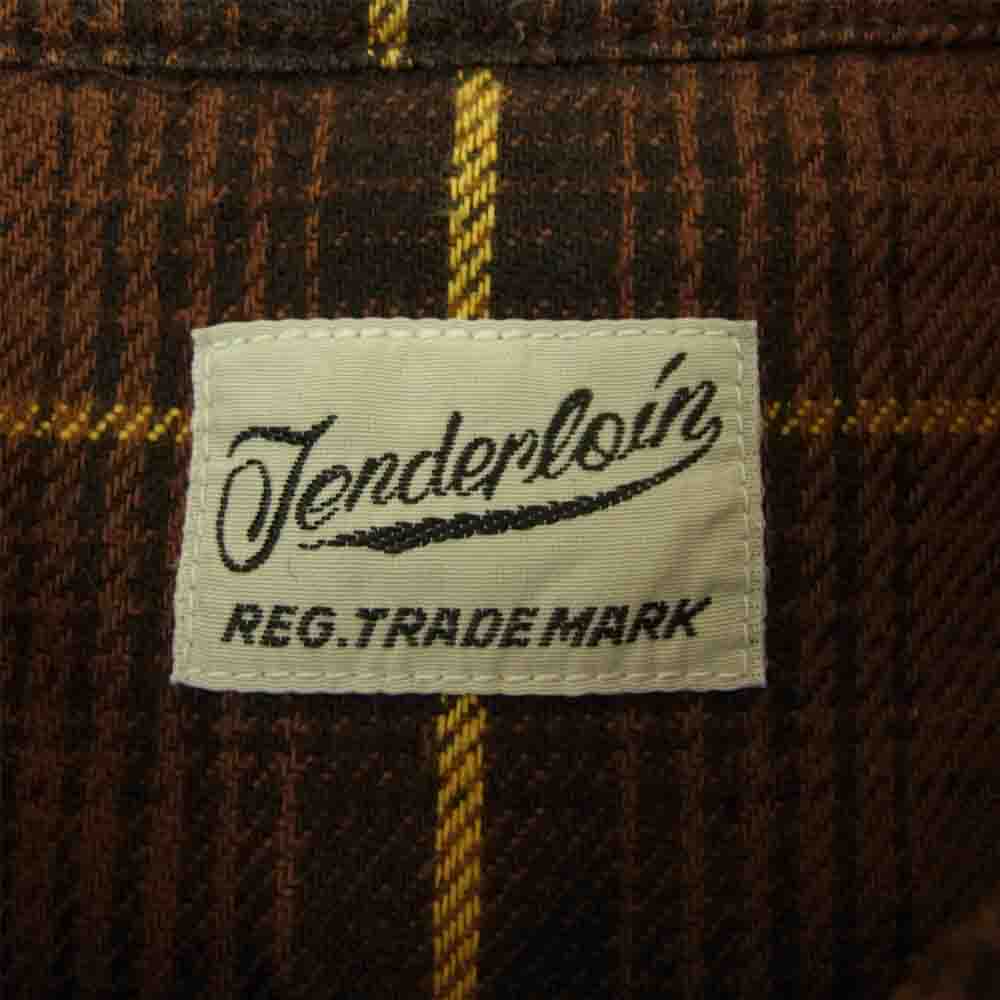 TENDERLOIN テンダーロイン T-HEAVY FLANNEL SHT ヘビー フランネル シャツ ブラウン系 M【中古】