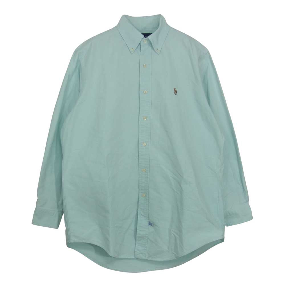 RALPH LAUREN ラルフローレン 90'S オックスフォード ボタンダウン シャツ ライトブルー系 M【中古】