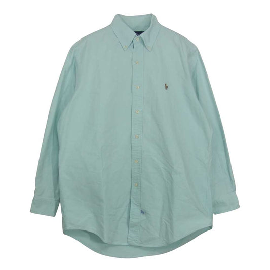 RALPH LAUREN ラルフローレン 90'S オックスフォード ボタンダウン シャツ ライトブルー系 M【中古】
