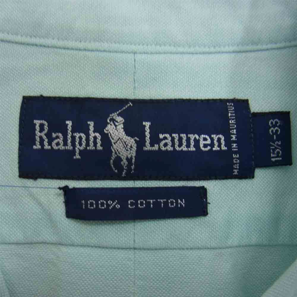RALPH LAUREN ラルフローレン 90'S オックスフォード ボタンダウン シャツ ライトブルー系 M【中古】