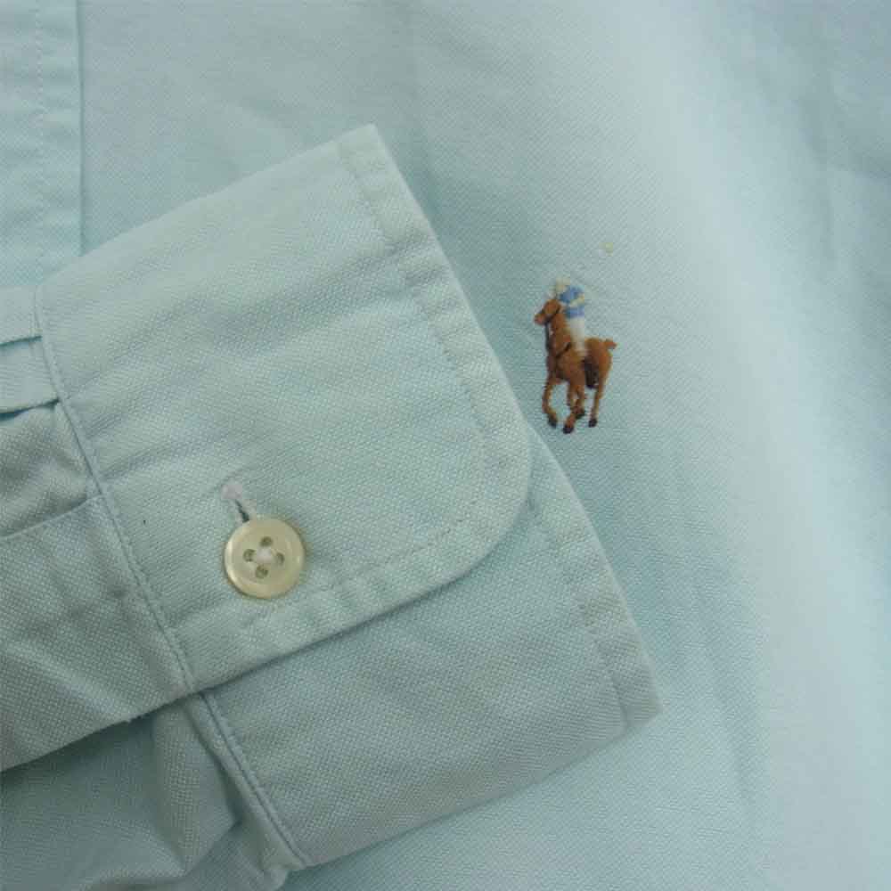 RALPH LAUREN ラルフローレン 90'S オックスフォード ボタンダウン シャツ ライトブルー系 M【中古】