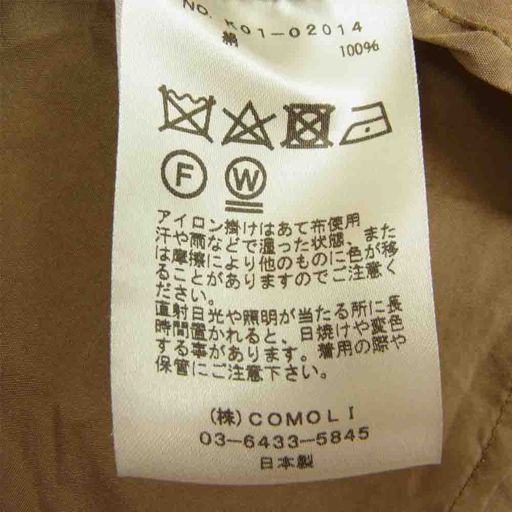 COMOLI コモリ 17SS K01-02014 シルク スキッパー 半袖 シャツ