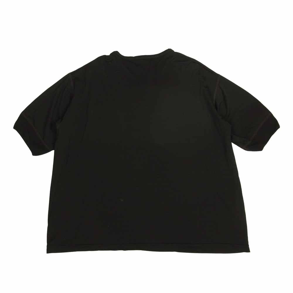 COMOLI コモリ  P01-05008 ウール ヘンリーネック Tシャツ ブラック系【美品】【中古】