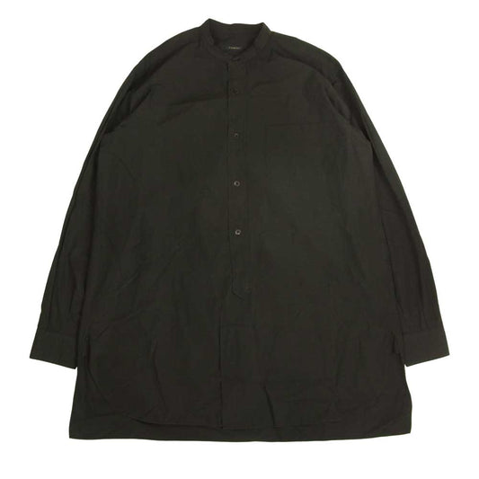 COMOLI コモリ 19SS P01-02002 コットン バンドカラー シャツ ブラック系【中古】
