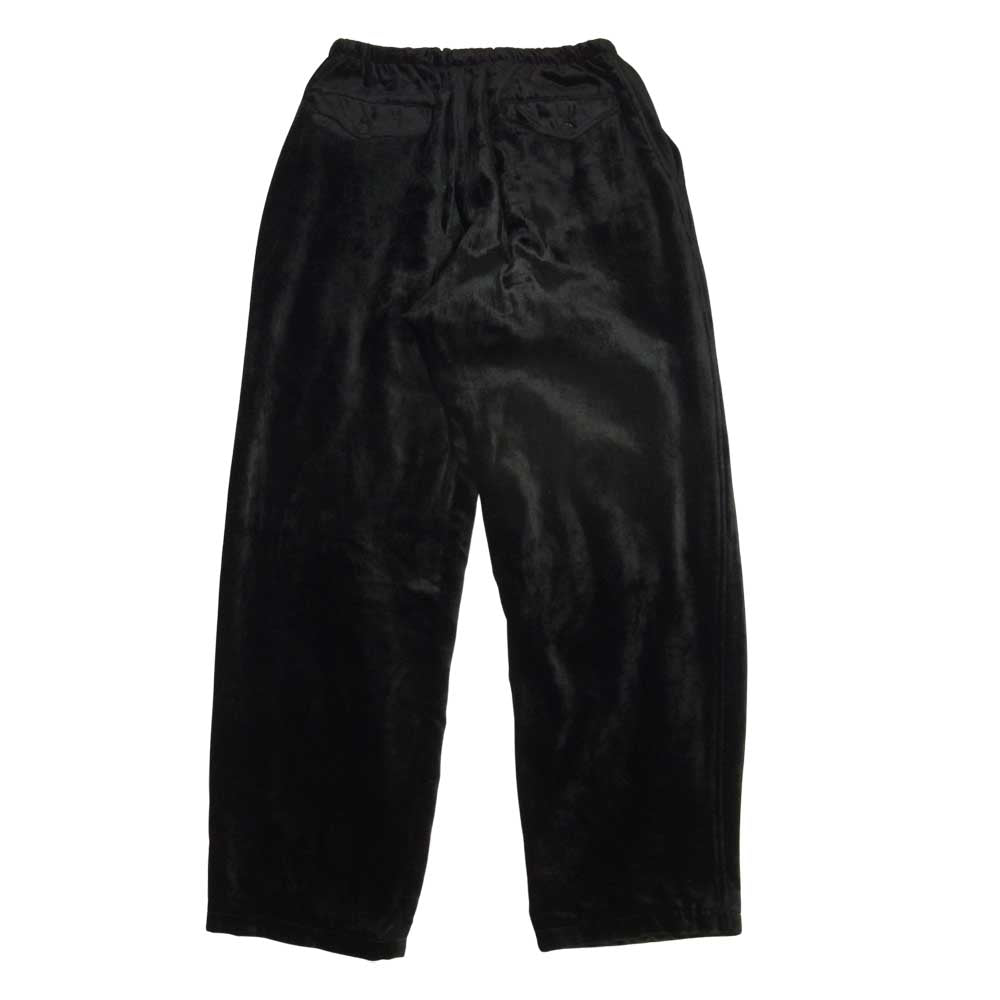 COMOLI コモリ 21AW U03-03006 別珍 シルク ドローストリング パンツ ネイビー系 1【美品】【中古】