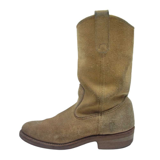 RED WING レッドウィング 8156 90s 縦羽タグ スエード ペコスブーツ ベージュ系 6D【中古】