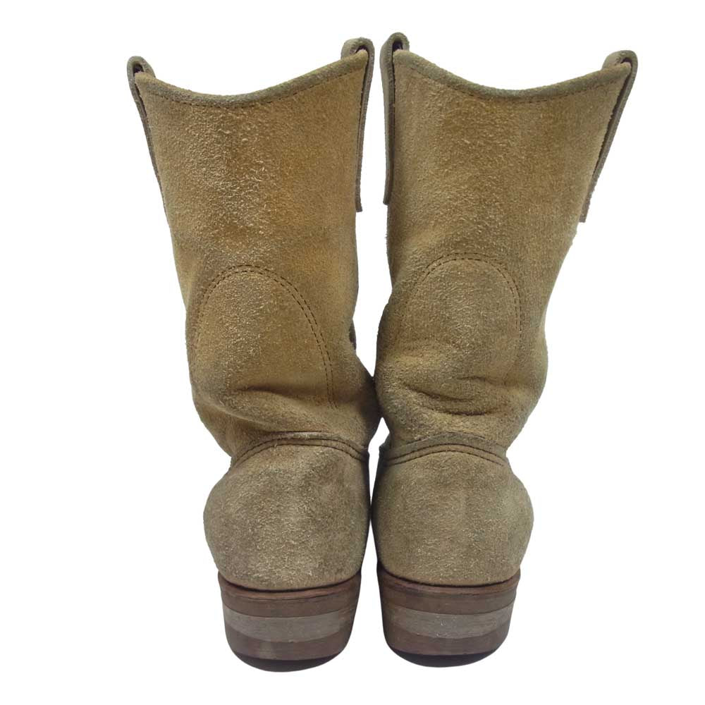 RED WING レッドウィング 8156 90s 縦羽タグ スエード ペコスブーツ ベージュ系 6D【中古】