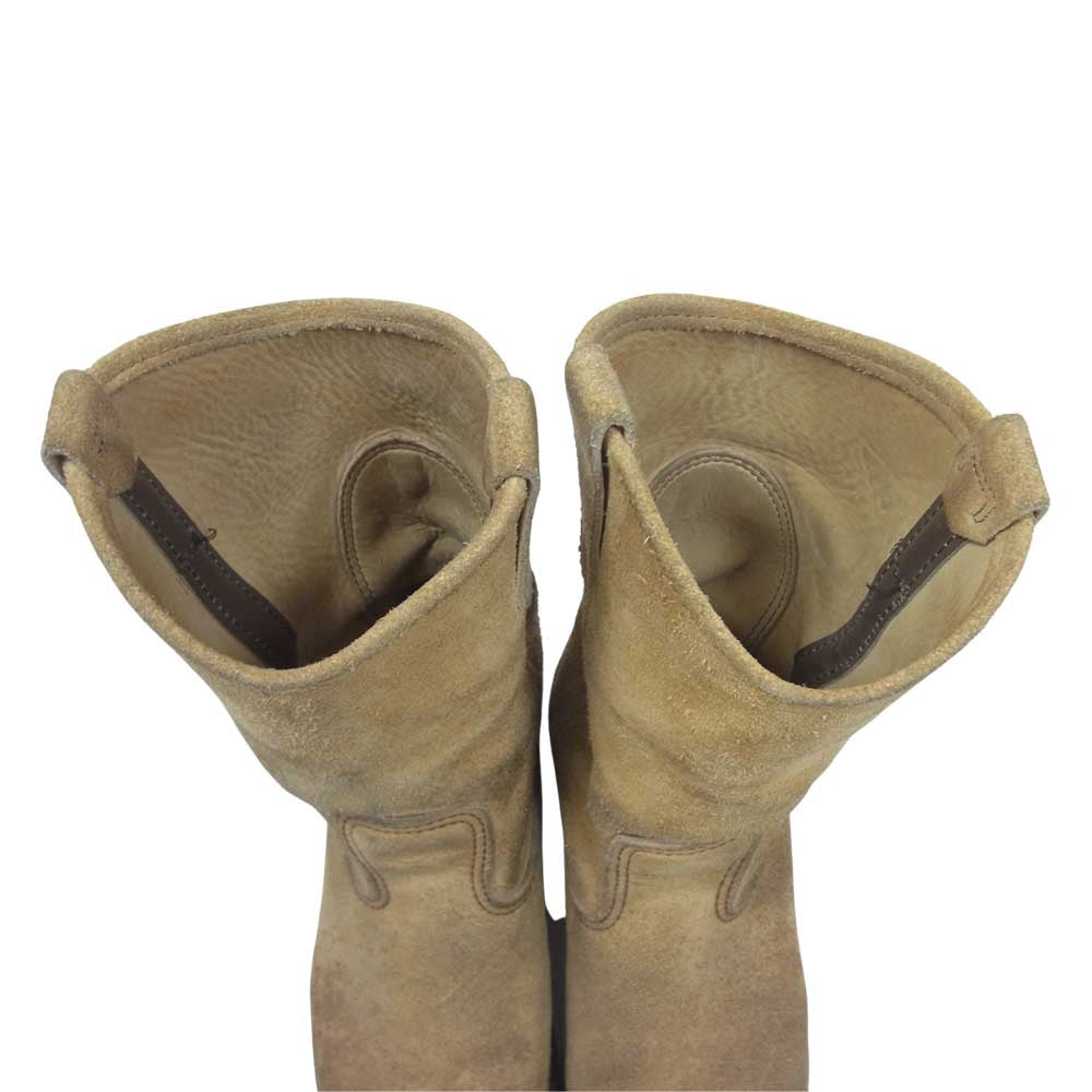 RED WING レッドウィング 8156 90s 縦羽タグ スエード ペコスブーツ ベージュ系 6D【中古】