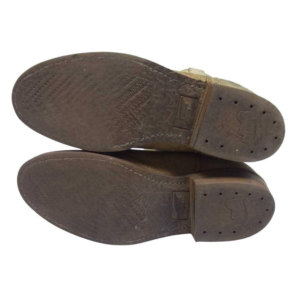 RED WING レッドウィング 8156 90s 縦羽タグ スエード ペコスブーツ ベージュ系 6D【中古】