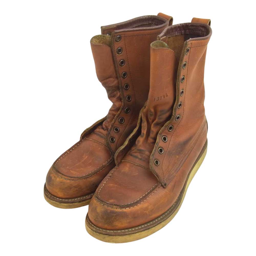RED WING レッドウィング 877 アイリッシュセッター モックトゥ クラシック ワークブーツ ブラウン系 7D【中古】