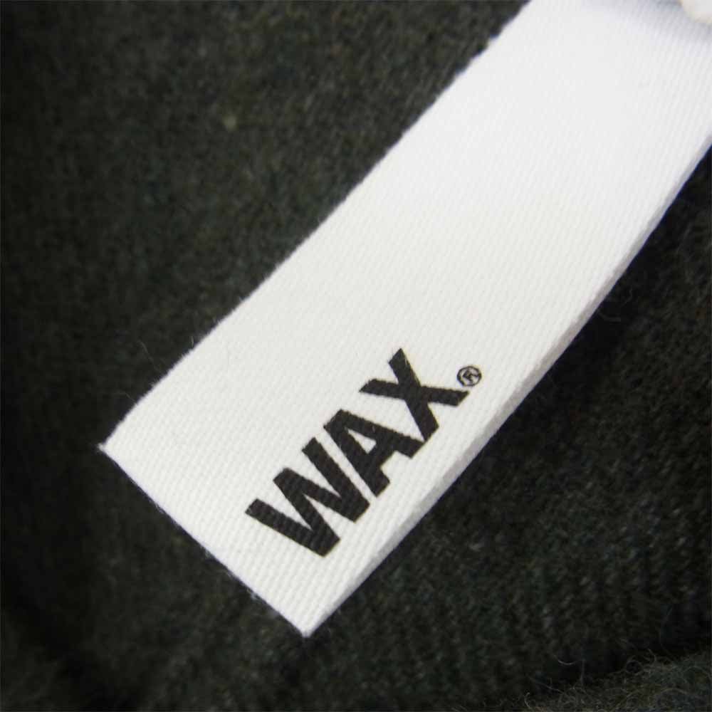 ワックス Wool mix V neck shirts ウール ミックス Vネック シャツ プルオーバー グレー系 L【中古】