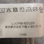 LOOPWHEELER ループウィラー クルーネック スウェット ポケット付き 半袖 Tシャツ グレー系 L【中古】