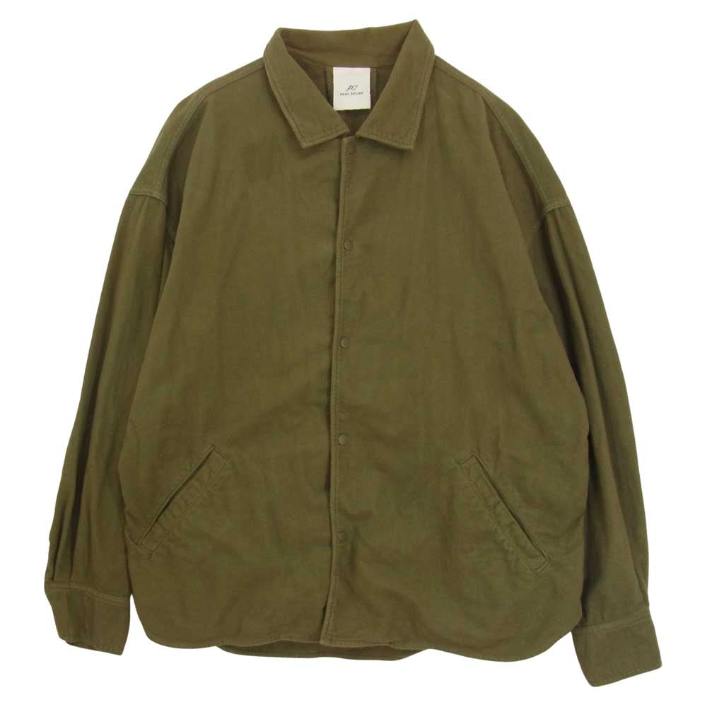 REMI RELIEF レミレリーフ ミリタリー ワーク シャツ ジャケット カーキ系 L【中古】