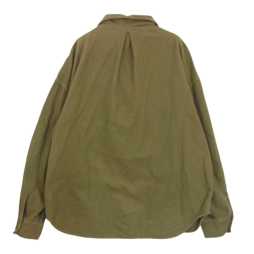 REMI RELIEF レミレリーフ ミリタリー ワーク シャツ ジャケット カーキ系 L【中古】