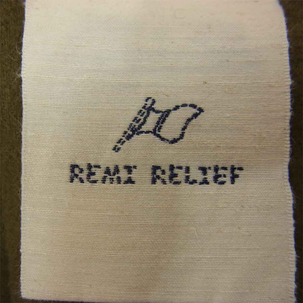 REMI RELIEF レミレリーフ ミリタリー ワーク シャツ ジャケット カーキ系 L【中古】