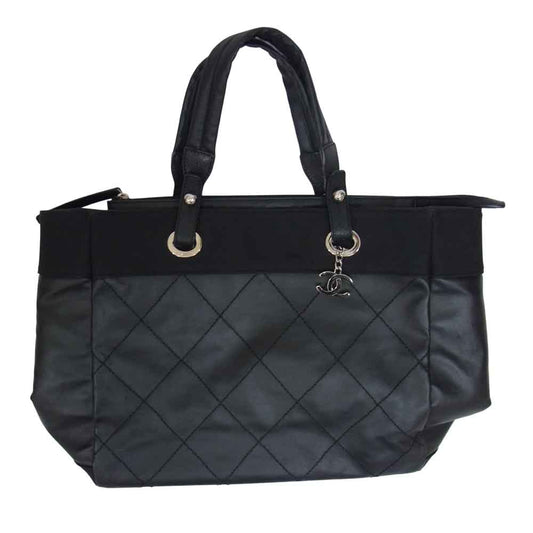 CHANEL シャネル サンルイ PM トート ブラック系【中古】