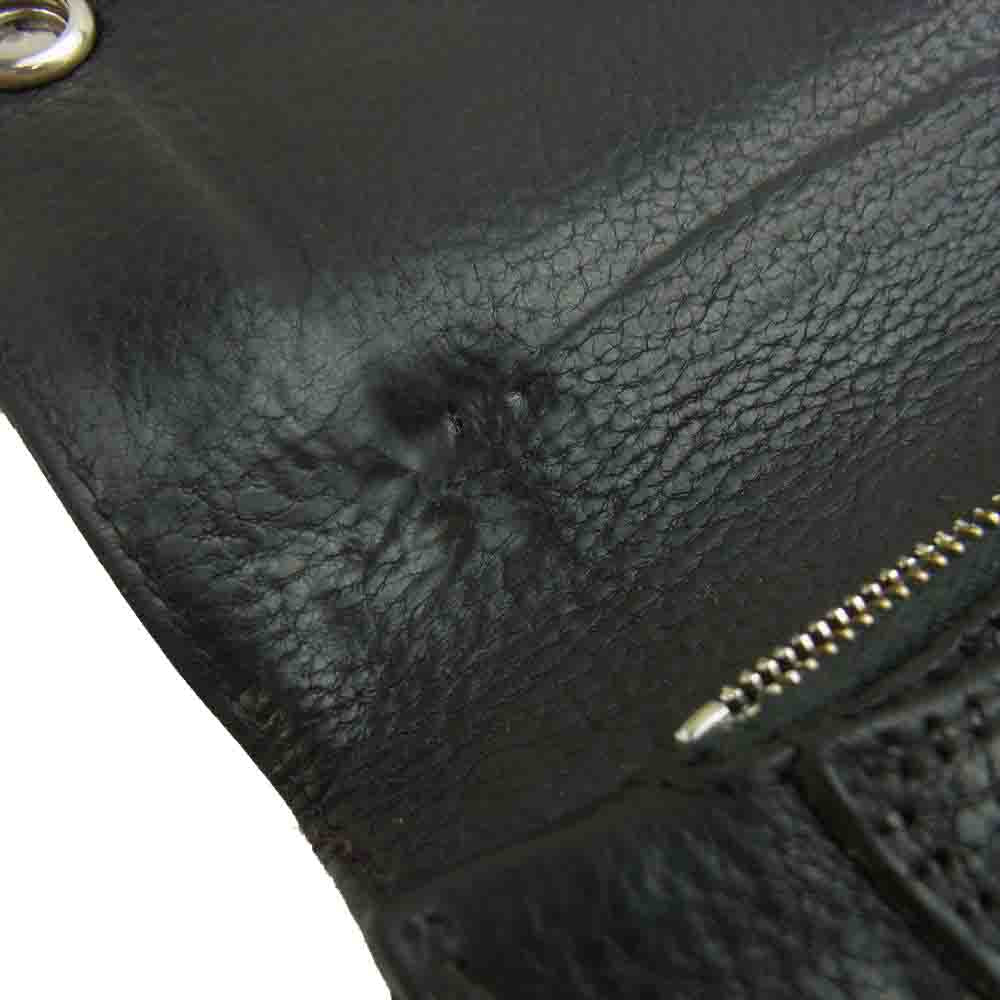 CHROME HEARTS クロムハーツ（原本無） 1ZIP 1ジップ ウォレット ブラック系【中古】